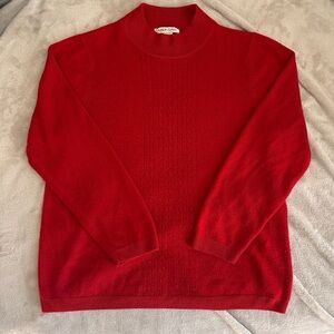 Red Mockneck Sweater